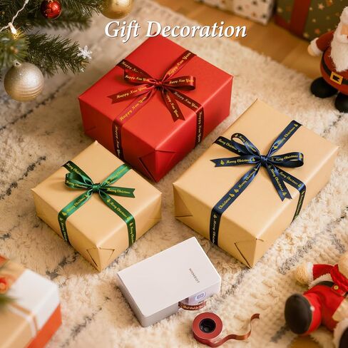 NIIMBOT N1 Satin Ribbon Set, Only for N1 Label Maker, for Gift, Wedding, Party, Craft Wrapping, DIY, Beige Satin Ribbon(14mm x 5.1m) with Black Ribbon(14mm x 6.2m) in Saudi Arabia