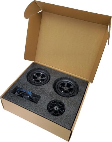 150mm Pneumatic Off-Road Electric Skateboard Wheels for Smooth Rides - This Kit Includes 4 Wheels, 2 Pulleys (60T), 2 Belts (335-5M), 2 Extra Tubes | Easy to Install on 2in1 Electric Longboards in Saudi Arabia