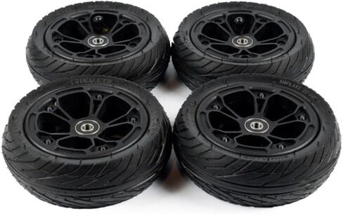 150mm Pneumatic Off-Road Electric Skateboard Wheels for Smooth Rides - This Kit Includes 4 Wheels, 2 Pulleys (60T), 2 Belts (335-5M), 2 Extra Tubes | Easy to Install on 2in1 Electric Longboards in Saudi Arabia