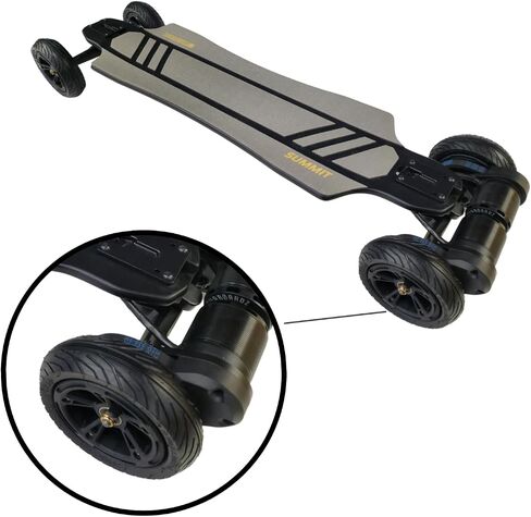 150mm Pneumatic Off-Road Electric Skateboard Wheels for Smooth Rides - This Kit Includes 4 Wheels, 2 Pulleys (60T), 2 Belts (335-5M), 2 Extra Tubes | Easy to Install on 2in1 Electric Longboards in Saudi Arabia