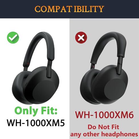 Soulwit Lambskin استبدال أسماء الأذن لـ Sony WH -1000XM5 (WH1000XM5) إلغاء الضوضاء سماعات الرأس ، وسائد منصات الأذن مع الحملان الأكثر ليونة ، ورغوة عزل الضوضاء ، وسمك إضافي - فضية رائعة in Saudi Arabia
