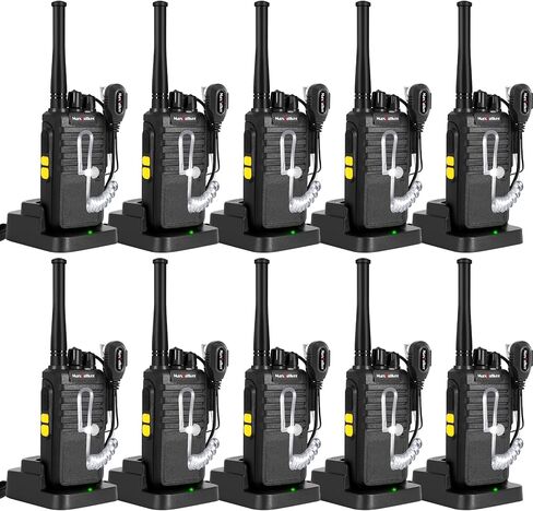 Radios Walkie Talkies طويل المدى: Maxtalker MT4D Talkies Talkie للبالغين مع سماعة الأذن ، Type-C شحن راديو ثنائية الاتجاه لمطعم مدرسة التخييم ، 6 عبوات in Kuwait