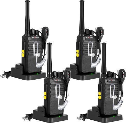 Radios Walkie Talkies طويل المدى: Maxtalker MT4D Talkies Talkie للبالغين مع سماعة الأذن ، Type-C شحن راديو ثنائية الاتجاه لمطعم مدرسة التخييم ، 6 عبوات in Kuwait