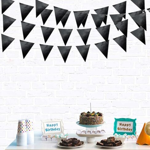 Zwiebeco 39ft Navy Blue Silver Glitter Fabric Fabric Banting Banner Banner Banngle Banner Banner for Birthday Wedding Baby Shower Treed Ahoy Achor secorts party scensions supplies in Kuwait