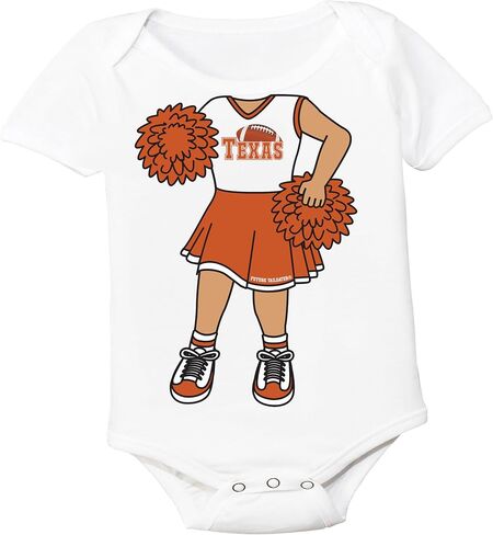 Cheerleader Heads Up! Infant-Toddler Bodysuit for Texas Fans in Saudi Arabia