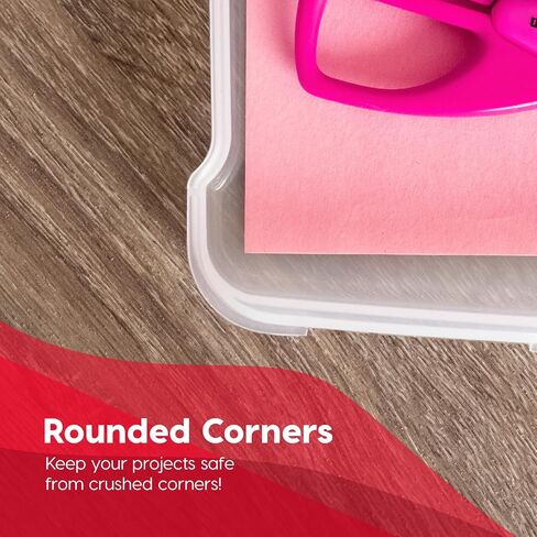 صندوق منظم لعبة Iris USA USA Board Craft Craft With LID Snap Latch Lid ، صندوق علبة بلاستيكي محمولة 2 عبوة للألغاز ، والمجلات ، والهوايات ، واللوازم الفنية ، وورقات 8.5 "× 11" و A4 ، سميكة ، واضحة in Kuwait