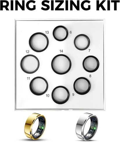 Smart Ring for Women Men Fitness Tracker with Blood Pressure,Heart Rate,Sleep Monitoring,Step Counting,for iPhone and Android,Waterproof Smart Blood Pressure Monitor (Sizing Kit 6-14) in Saudi Arabia