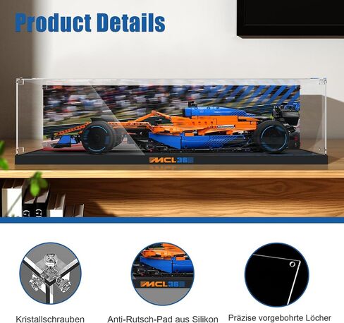 Clear Acrylic Display Case for Lego 42206 Oracle Red Bull Racing RB20 F1 Car– Dust-Proof Protective Showcase Box (Lego Set NOT Included) in Saudi Arabia