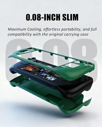 علبة سطح السفينة Nexytrix Steam لشاشة LCD/OLED - غلاف واقٍ مع Kickstand ، Shockproof المضاد للخلع Slim PC Shell للألعاب والسفر (أرجواني) in Saudi Arabia