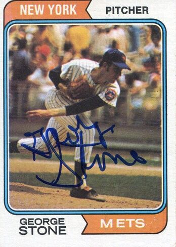 George Stone Autographed 1974 Topps Card - Baseball Slabbed Autographed Cards in Saudi Arabia