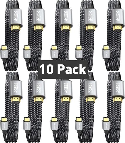 USB C to HDMI Cable 6.6FT | 4K High-Speed USB 3.1 Type-C to HDMI Cord for Home Office [Thunderbolt 5/4/3 Compatible] with MacBook, Galaxy S9 to S24, iPhone 15/16 Series, iPad Pro, iMac, Surface in Kuwait