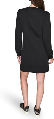 Karl Lagerfeld Women's Long Sleeve Crew Neck Comfy Athleisure Dress in Saudi Arabia