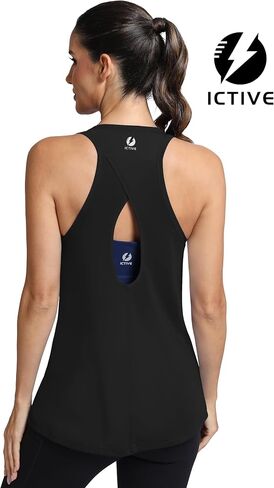 ICTIVE Workout Tops for Women Sleeveless Cross Back Muscle Racerback Exercise Tank Shirts in Saudi Arabia