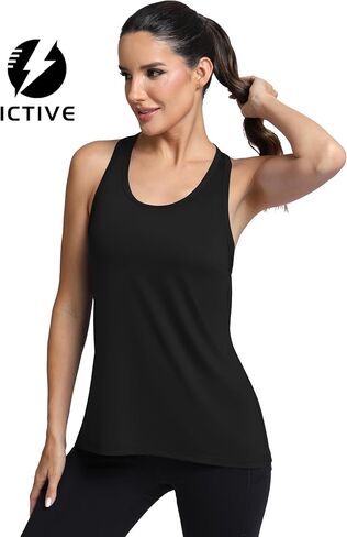 ICTIVE Workout Tops for Women Sleeveless Cross Back Muscle Racerback Exercise Tank Shirts in Saudi Arabia