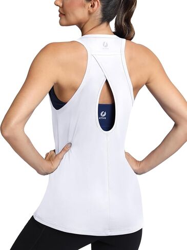 ICTIVE Workout Tops for Women Sleeveless Cross Back Muscle Racerback Exercise Tank Shirts in Saudi Arabia
