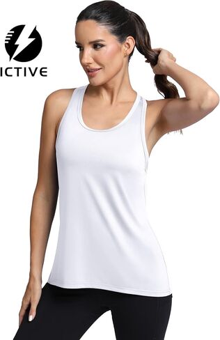 ICTIVE Workout Tops for Women Sleeveless Cross Back Muscle Racerback Exercise Tank Shirts in Saudi Arabia