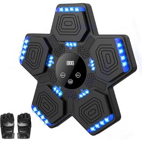 Music Boxing Machine for Kids, Music Punch with Boxing Gloves & Bt, Wall Mounted Boxing Machine with Led, Maquina De Boxeo Musical Pared for Adults, Good Gift for Birthday in Saudi Arabia