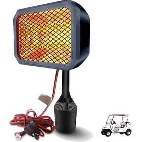 Golf Cart Heater 48V-36V Battery Powered Heater, 400W Electric Golf Cart Accessories for Winter, Portable Carbon Fiber Battery Operated Heater for Club Car, Quiet & Safe Golf Accessories in Saudi Arabia