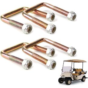 ملحقات ZLX&LU EZGO Leaf Spring U Bolt، مجموعة مسامير زنبركية لعربة الجولف، مناسبة لعربة الجولف الكهربائية والغاز 1994-2009 EZGO TXT، OEM#: 00560G1، 11098G5، 72618G01-4 Pack in Kuwait