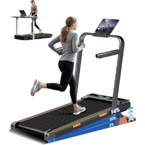 14% Incline Walking Pad Treadmills for Home and Office, 3-in-1 Portable Under Desk Treadmill, Folding Treadmill with 2.5 HP Quiet Brushless, 300 LBS Capacity in Kuwait