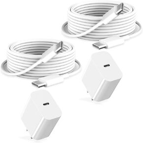 Apple iPad Charger, iPad Pro Charger, GKW 20W USB C Fast Charger for iPad 12.9/11/10.9 inch, Air 5th/4th, Mini 6th, 10th Generation, Apple Certified 10ft C to C Cable for New iPad 2022/2020/2018,2Pack in Saudi Arabia