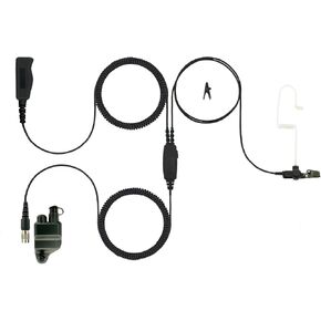 Two-Wire Acoustic Tube Earpiece Headset for Harris XL45 XL95 XG15 XG25 XG75 Radios with Mic and Quick Disconnect in Saudi Arabia