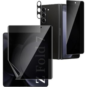 [6 حزمة] بالنسبة إلى Samsung Galaxy Z Flip 7 Privacy Screen Protector ، 2 Pack Internal Anti Film + 2 Pack Outer Privacy Glass Screen Protector + 2 PCS Metal Camera Lens Protecor in Kuwait
