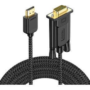 FEMORO HDMI to VGA Cable 3ft, HDMI-to-VGA Monitor Cable HDMI Adapter Cord (Male to Male) for Monitor, Computer, Laptop, Desktop, PC, Projector, HDTV and More in Kuwait