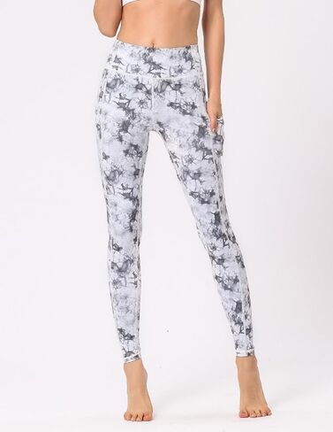 Women’s High Waisted Yoga Pants with Pockets and Tie-Dye Print for Gym Running and Everyday Wear in Saudi Arabia