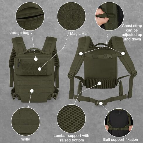 PETAC GEAR Upgraded Weighted Backpack Rucking Backpack for Weight Plates/Honeycomb Breathable fabric/Belt support/Back support platform (CB) in Saudi Arabia