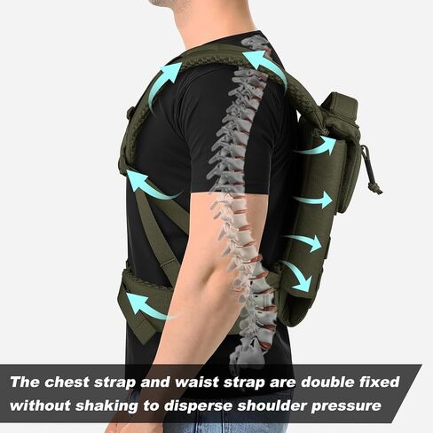 PETAC GEAR Upgraded Weighted Backpack Rucking Backpack for Weight Plates/Honeycomb Breathable fabric/Belt support/Back support platform (CB) in Saudi Arabia