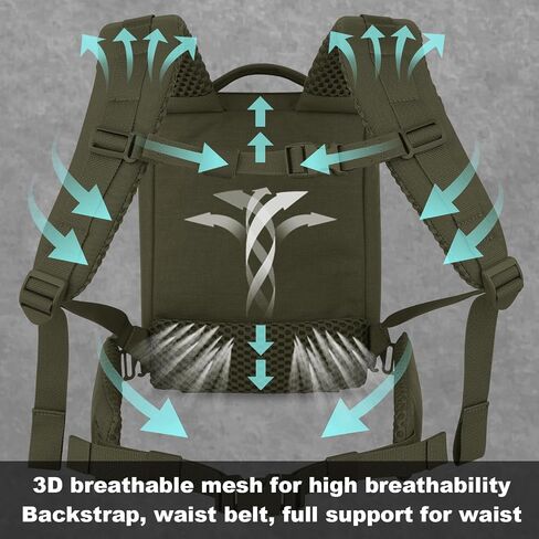 PETAC GEAR Upgraded Weighted Backpack Rucking Backpack for Weight Plates/Honeycomb Breathable fabric/Belt support/Back support platform (CB) in Saudi Arabia