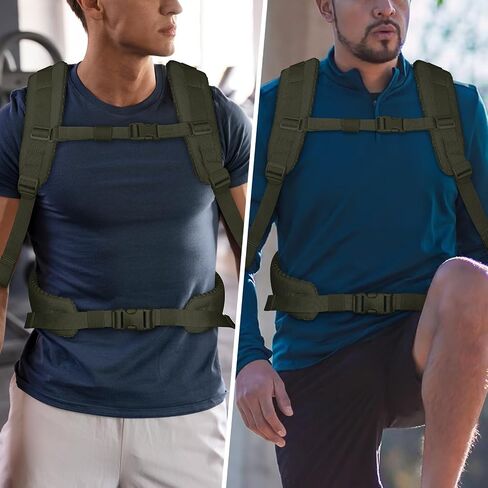 PETAC GEAR Upgraded Weighted Backpack Rucking Backpack for Weight Plates/Honeycomb Breathable fabric/Belt support/Back support platform (CB) in Saudi Arabia