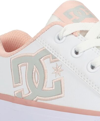 DC Shoes Women's Chelsea Platform Sneaker, Black/Pink/Leopard, 7.5 in Saudi Arabia