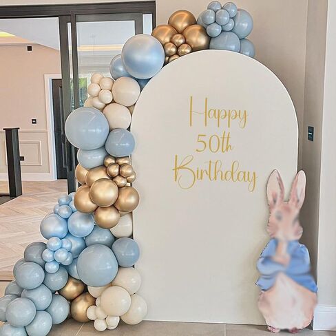 Gold Happy Birthday Sign for Backdrop, Birthday Vinyl Decal Stickers for Arch Background, Removable Letters Decal for Mirror/Fabric Backdrop/Wall in Kuwait