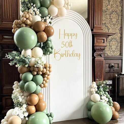 Gold Happy Birthday Sign for Backdrop, Birthday Vinyl Decal Stickers for Arch Background, Removable Letters Decal for Mirror/Fabric Backdrop/Wall in Kuwait
