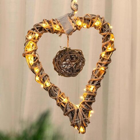 10pcs Wicker Rattan Balls Natural Grapevine Ball Christmas Tree Ball Ornament Parrot Bird Chew for Christmas Party Garden Wall Decoration 5cm in Saudi Arabia