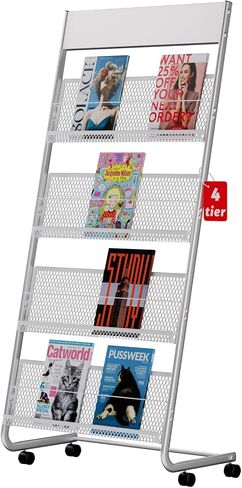 رف مجلة Yinghaofloor Standing ، 4 Layer Iron Magazine Rack ، مناسبة لعرض الكتيبات أو المستندات في المعارض ومراكز التسوق والمستشفيات والمكاتب in Saudi Arabia
