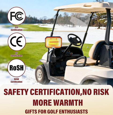 Golf Cart Heater 48V-36V Battery Powered Heater, 400W Electric Golf Cart Accessories for Winter, Portable Carbon Fiber Battery Operated Heater for Club Car, Quiet & Safe Golf Accessories in Saudi Arabia