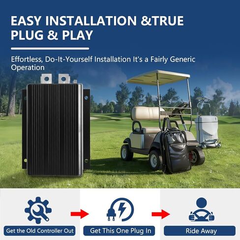 وحدة تحكم عربة الجولف 1204-027، وحدة تحكم في السرعة 36 فولت 275 أمبير لسيارة Club Car DS، EZGO Marathon (1980-1994)، وحدات تحكم Club Car وEZGO المتوافقة مع Curtis، رقم الجزء 20972G1، نوع الخانق 0-5K in Kuwait