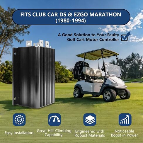 وحدة تحكم عربة الجولف 1204-027، وحدة تحكم في السرعة 36 فولت 275 أمبير لسيارة Club Car DS، EZGO Marathon (1980-1994)، وحدات تحكم Club Car وEZGO المتوافقة مع Curtis، رقم الجزء 20972G1، نوع الخانق 0-5K in Kuwait