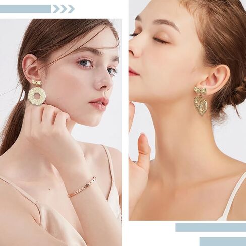 Sunnyclue 1 Box 50PCS REAL 18K GOLD PLATED COMRING POSTS STOD ENCRENGENTERS مع صواميل الأذن اللطيفة القوس قرطات ما بعد الأقراط لتصنيع المجوهرات. in Saudi Arabia
