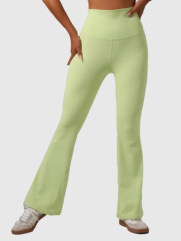 Women Yoga Pants High Waist Flared Leggings with Tummy Control for Gym Running and Yoga in Saudi Arabia