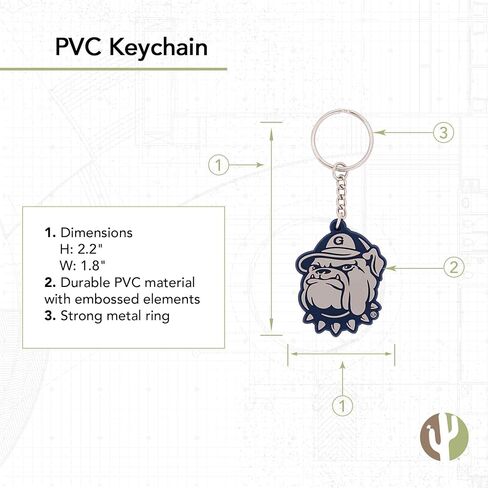 سلسلة مفاتيح جامعة صبار الصحراء جورج تاون هوياس GU حامل مفاتيح السيارة (PVC B) in Kuwait