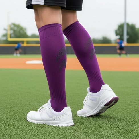 3 Pairs Knee High Baseball Soccer Softball Football Socks Athletic Multi-Sport Over the Calf Socks in Saudi Arabia