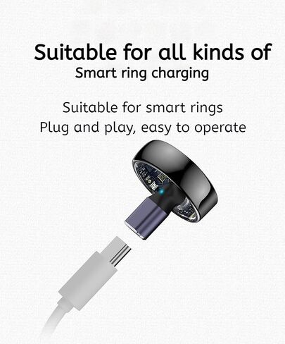 محول شحن مغناطيسي USB-C أنثى إلى حلقة ذكية، متوافق مع N52، مع حماية من الدائرة القصيرة، مؤشر LED (عبوتان) in Kuwait