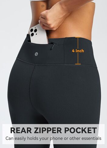 baleaf Women's Fleece Lined Leggings Water Resistant Thermal Winter Warm Tights High Waisted with Pockets Running Gear in Saudi Arabia