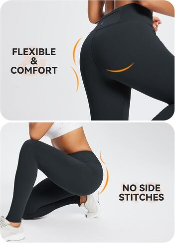 baleaf Women's Fleece Lined Leggings Water Resistant Thermal Winter Warm Tights High Waisted with Pockets Running Gear in Saudi Arabia