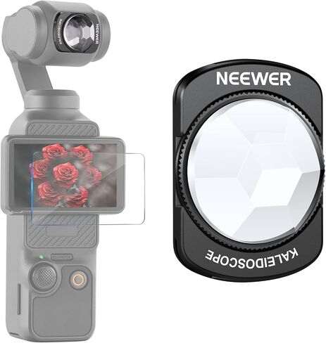 NEEWER Spiral Halo Prism Lens Filter Compatible with DJI Osmo Pocket 3 & Creator Combo Accessories, Magnetic Multicoated HD Optical Glass Gimbal Camera Effect Filter with Screen Protector, FL-C35 in Kuwait