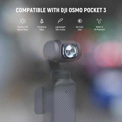 NEEWER Spiral Halo Prism Lens Filter Compatible with DJI Osmo Pocket 3 & Creator Combo Accessories, Magnetic Multicoated HD Optical Glass Gimbal Camera Effect Filter with Screen Protector, FL-C35 in Kuwait